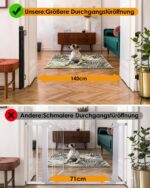 derimkcoa Treppenschutzgitter Ausziehbar 0-140 cm – Sicheres Babygitter für Treppen & Türen – Bild 4