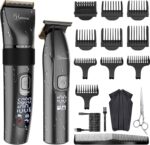 Hatteker Profi Haarschneidemaschine Set mit T-Blade Trimmer – IPX7 Wasserdicht für Herren
