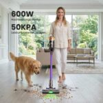 FDUXUD Akkustaubsauger 600W 50kPa – Kabellos mit 70Min Laufzeit & Anti-Tangle-Bürste – Bild 3