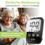 adia Blutzuckermessgerät Maxi-Sparset mg/dL mit 110 Teststreifen & Lanzetten – Bild 6