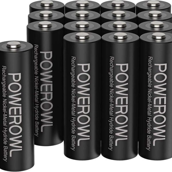 POWEROWL AA Akku 2800mAh 16er Set – Wiederaufladbar bis 1200x für Hochleistungsgeräte