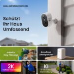 aosu 2K Überwachungskamera Aussen 2er-Kit mit Aosubase 2.0 – Akku, kein ABO, 32GB Speicher – Bild 2