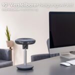 Zilan Kabellos Tischventilator mit 4000 mAh Akku – 15h Laufzeit & 90° neigbar – Bild 5