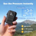 Peakspeak AS260PRO Elektrische Fahrradpumpe – 120PSI Mini Luftpumpe mit Digitalmanometer – Bild 4