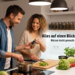 Deco haus® Gewürzgläser Set 24er eckig luftdicht mit Etiketten & Streueinsatz – Bild 2