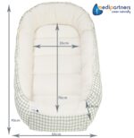 Medi Partners Babynest 100x60 cm – Kuschliges Neugeborenen-Nestchen aus Bio-Baumwolle – Bild 4