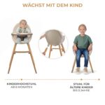 Kinderkraft FINI2 2-in-1 Hochstuhl – Babystuhl & Spielstuhl mit Holzbeinen für 6 Monate bis 5 Jahre – Bild 4