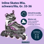 HUDORA Inline Skates Mia/Leon – Verstellbare Inliner für Kinder bis Erwachsene – Bild 3