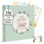 Rabano Art Babyalbum 176 Seiten mit Goldprägung – Erinnerungsbuch erstes Jahr Mint