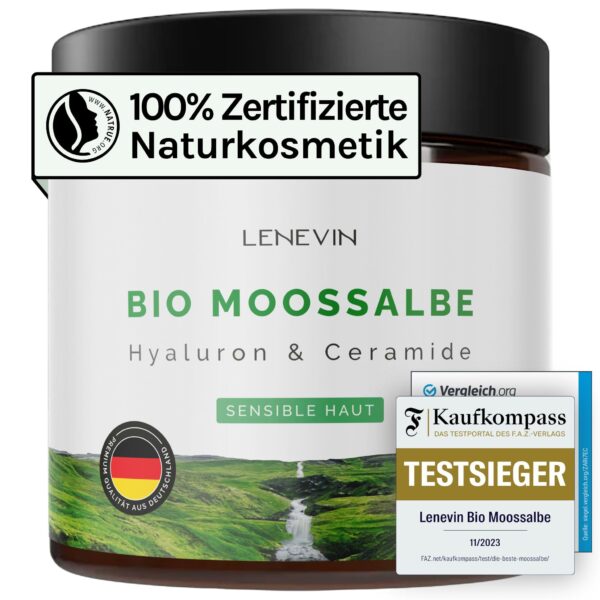 Lenevin BIO Moossalbe 60ml – Anti-Falten Creme mit Isländisch Moos & Hyaluron für sensible Haut