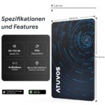 ATUVOS Dual-System Air Tag Card Pro – Bluetooth Tracker für iOS & Android, 2er Pack – Bild 10