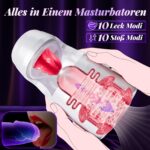 BSZUI Elektrischer Masturbator mit 10 Stoß- & 10 Zungenmodi – Premium Sexspielzeug für Männer – Bild 3