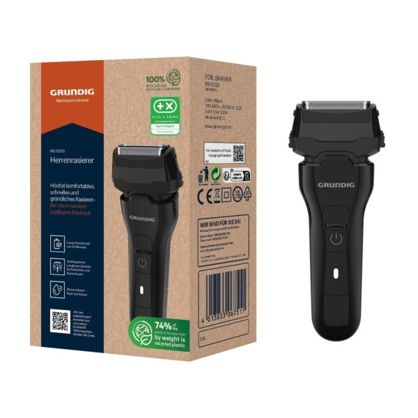 GRUNDIG MS 6330 Herrenrasierer – 60 Min Akku & 3-fach Schneidsystem