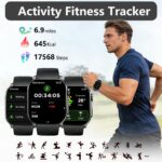 Poounur Smartwatch 2,01" AMOLED – Fitnessuhr mit Bluetooth-Anrufen & Pulsmesser für iOS & Android – Bild 4