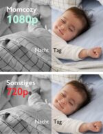 Momcozy Babyphone mit Kamera 5 Zoll 1080P HD – Ohne WLAN mit Nachtsicht & 5000mAh – Bild 3