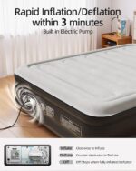 CHILLSUN Luftbett 203x152x46 cm – Aufblasbare 2-Personen-Matratze mit elektrischer Pumpe – Bild 7