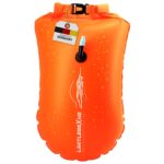 LimitlessXme Schwimmboje 28L Orange – Sicherheitsboje mit Trockensack für Freiwasserschwimmen