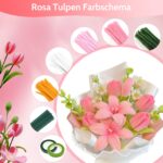 800er Pfeifenreiniger Blumen Set mit 13 Farben – Bastelset mit Zubehör von beanicus – Bild 4