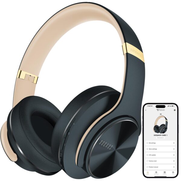 DOQAUS Bluetooth Kopfhörer Over Ear – 90 Std. Akkulaufzeit mit 9 EQ Modi & HiFi Bass