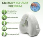 MillyBeas Kniekissen Memory-Schaum – Orthopädische Unterstützung für Seitenschläfer – Bild 3