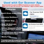 Veepeak OBDCheck BLE+ Bluetooth OBD-II Diagnose-Scanner für iOS & Android – Bild 2