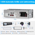 CENXINY 1 DIN Autoradio mit Bluetooth 5.0, RDS & Freisprechanlage – 4x65W Kraftvolle Audioleistung – Bild 7