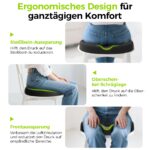 AUVON Orthopädisches Sitzkissen Rund mit Doppel-U-Aussparung – Entlastet Steissbeinnachhaltig – Bild 4