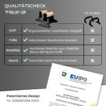 PULLUP & DIP Liegestützgriffe mit Buchenholz – Ergonomische Push-Up Bars für Krafttraining – Bild 5