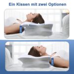 DONAMA Memory Foam Nackenkissen Ergonomisch – 6-Zonen-Kontur mit Armauflage für alle Schlafpositionen – Bild 7