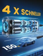 Lamicall Elektrische Luftpumpe 150PSI – Akku Kompressor für Auto, Fahrrad & Motorrad – Bild 3