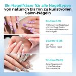 COSLUS E50 Nagelfräser Professionell 35000 U/min mit LCD-Anzeige – Komplettset für Salon & Zuhause – Bild 6