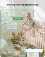 YESIMOM Babyphone 1080P HD mit 4.3" Display, 360° PTZ & App-Steuerung – Sicherer Baby Monitor – Bild 6