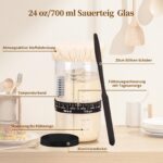 Haomacro Sauerteig Starter Set 710ml – Komplettes Brotback-Kit mit Gärkorb & Zubehör – Bild 4