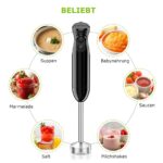 Bonsenkitchen Pürierstab 1000W – Elektrischer Stabmixer mit 2 Geschwindigkeiten für Suppen & Babynahrung – Bild 4