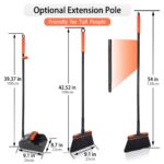 JEHONN Besen- und Kehrschaufelset mit 180° Schwenkgelenk – Ergonomische Reinigung bis 138 cm – Bild 2