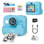 ASTGMI Sofortbildkamera für Kinder mit 1080P HD & Sofortdruck – Blau