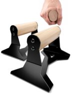 PULLUP & DIP Liegestützgriffe mit Buchenholz – Ergonomische Push-Up Bars für Krafttraining