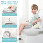 Maliton Toilettensitz für Kinder 1-8 Jahre mit 2-stufigem Tritthocker – Rutschfestes WC-Training – Bild 4
