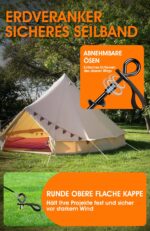 Payivsve Schwerlast Bodenanker 4er Set – Sturmfeste Erdanker mit Gurten für Trampoline & Vordächer – Bild 7