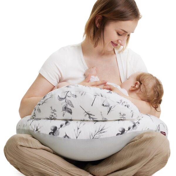Momcozy Stillkissen mit Sicherheitsumrandung – Ergonomisches Mehrzweckkissen für Mutter & Baby
