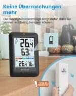 Newentor Funk-Wetterstation mit Aussensensor – Thermometer & Hygrometer für Innen & Aussen – Bild 4