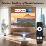 iSinbox 4K Smart Beamer 1200 ANSI – Kurzdistanz Heimkino & Outdoor Projektor mit WiFi 6 – Bild 2