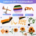 800er Pfeifenreiniger Blumen Set mit 13 Farben – Bastelset mit Zubehör von beanicus – Bild 3