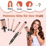 BESTOPE MIX Welleneisen Set 5 in 1 – Lockenstab mit 5 Aufsätzen & Schnellaufheizung – Bild 6