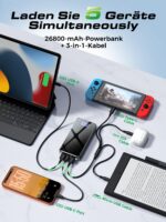 YILANS 26800mAh Powerbank mit 22,5W Schnellladung & 3-in-1 Kabel – Externer Akku – Bild 4