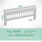 CADANI Bettgitter 90x40 cm – Klappbarer Rausfallschutz aus Massivholz für Babys – Bild 2