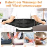 Comfytemp Wärmegürtel 155x20cm mit Vibrationsmassage & Akku – Kabellos für Rücken – Bild 2