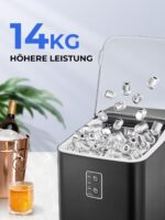 FOHERE Eiswürfelmaschine – 14 kg/24h mit Selbstreinigung & 2 Grössen für Küche – Bild 3