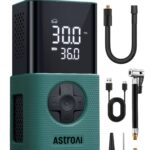 AstroAI Kabellose Elektrische Luftpumpe – Tragbare Akku-Fahrradpumpe mit LED für Fahrrad, Auto & Motorrad