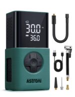 AstroAI Kabellose Elektrische Luftpumpe – Tragbare Akku-Fahrradpumpe mit LED für Fahrrad, Auto & Motorrad